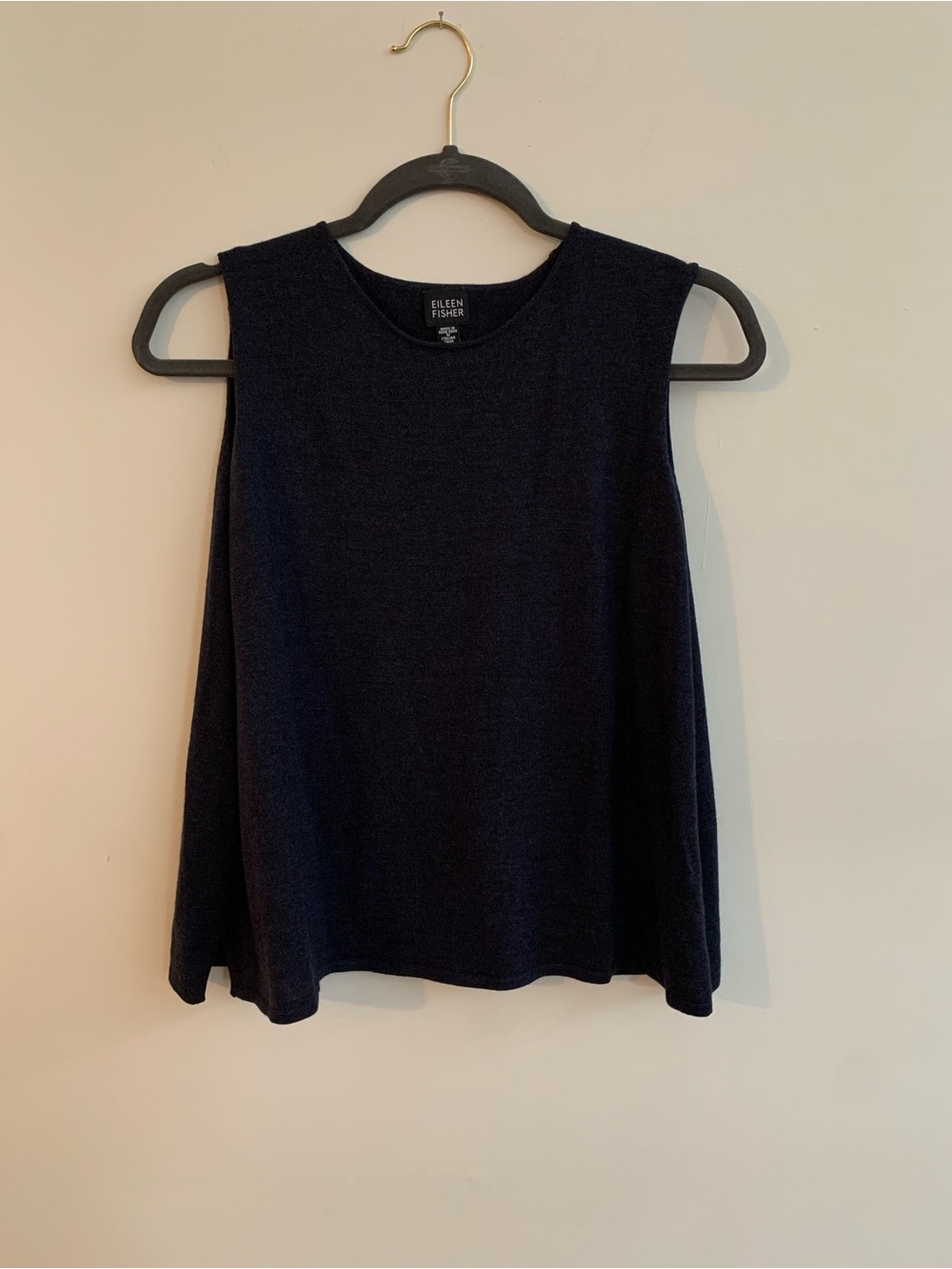 Eileen Fisher Dark Navy Sleeveless Knit Tank